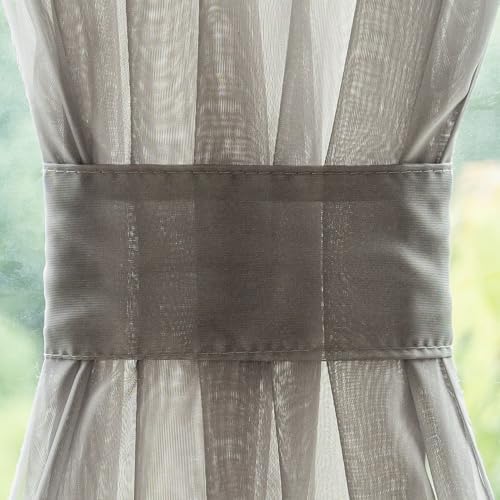 Aquazolax Kitchen Door Curtains Set of 2 Grey 25x40 Inches