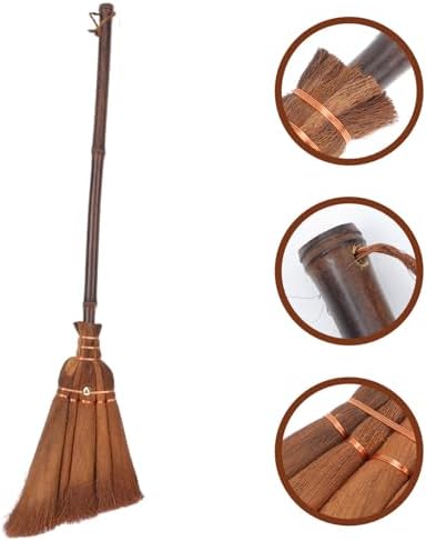 Thai Grass Hand Broom with Bamboo Handle for Kids and Home Use