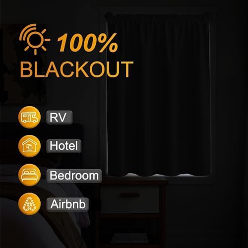 NICETOWN Blackout Curtain with Suctions Cups Door Panel