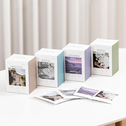 COCODOR 10 Pack White Floral Scented Sachets 1
