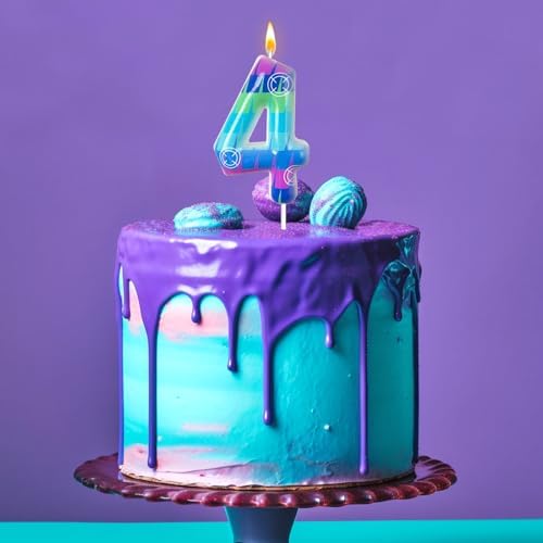 Video Game Birthday Candles with Number 9 Design