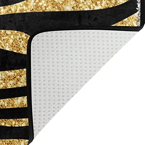VIGTRO Glitter Zebra Area Rug 36x24 Inch