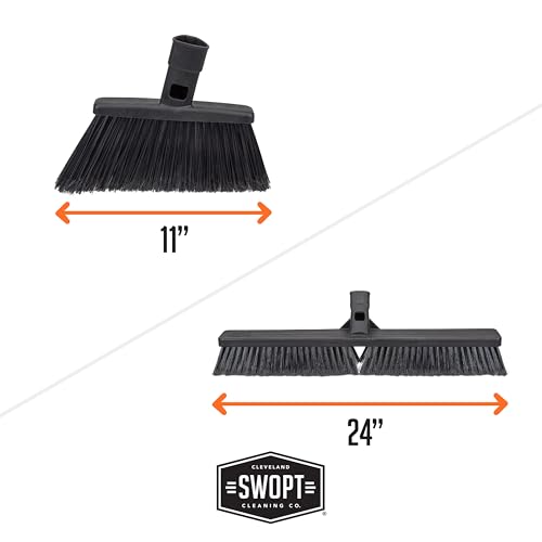 SWOPT 24 Push Broom with 48 and 60 Steel Handles