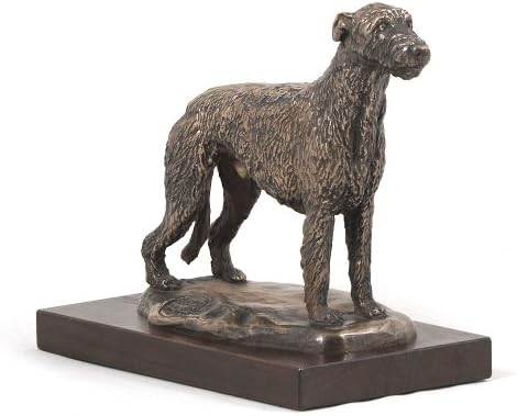 Art-Dog Irish Wolfhound Wooden Base Statue - Unique ArtDog Collection