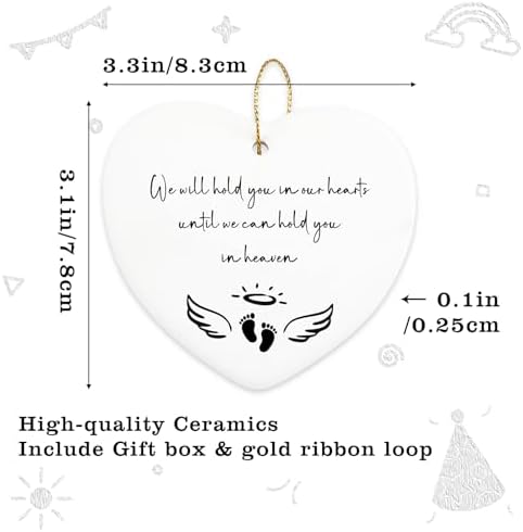 Baby Loss Gifts We Will Hold You in Our Hearts Hanging Ornament