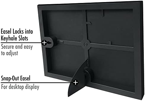 Americanflat 8x10 Frame Set of 6 with Shatter-Resistant Glass - Black