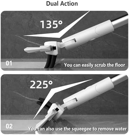 Silicone Broom 2 in 1 Scrape and Scrub Floor Cleaner