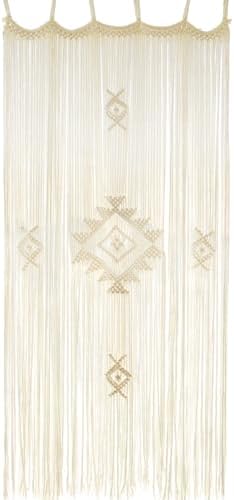 IOWER Macrame Curtain 35x74 Ivory Boho Decor