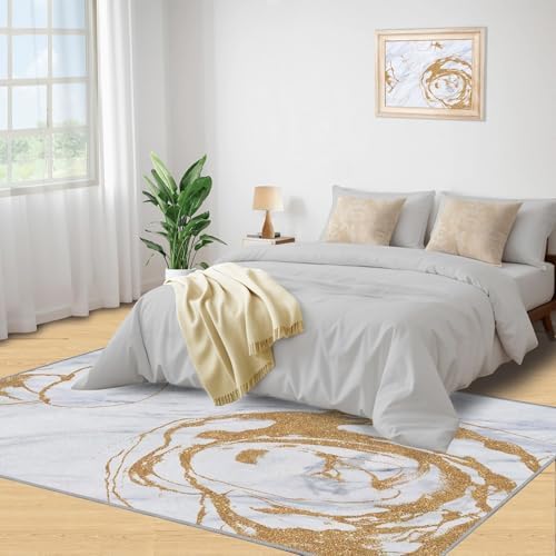 IJUGIX Luxury Marble Gray 6x8 Area Rug