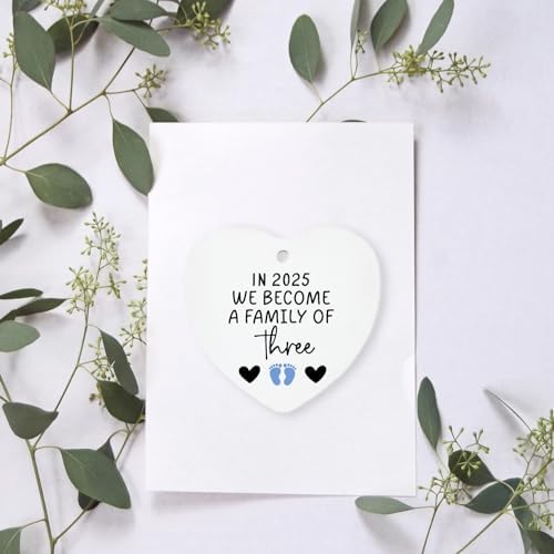 First Time Dad Mom Gift 2025 Family of Three Ornament