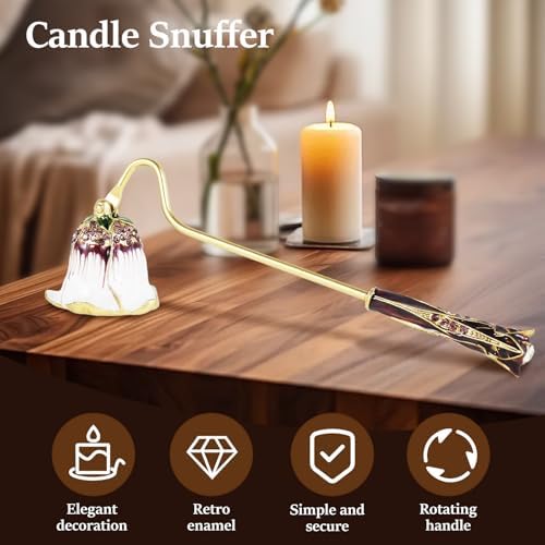 LYDODOKA Purple Candle Snuffer with Long Handle
