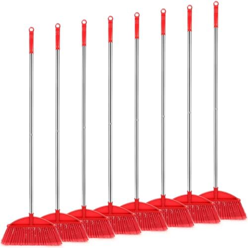 Maxdot 8 Pack Heavy Duty Brooms with Stainless Steel Handles