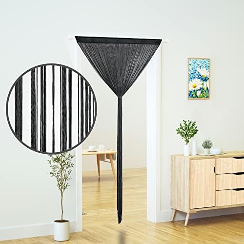 YaoYue Doorway String Curtain Panel Black