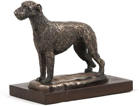 Art-Dog Irish Wolfhound Wooden Base Statue - Unique ArtDog Collection