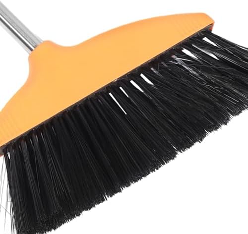Cabilock Heavy Duty Push Broom with Metal Handle for Outdoor Cleaning