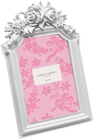 Laura Ashley 4x6 Rosette Crown Picture Frame With Easel Hook