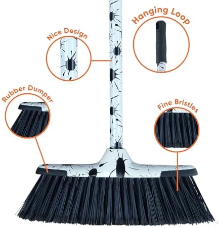 Superio Design Broom 48 Angle Broom with Rubber Bumper