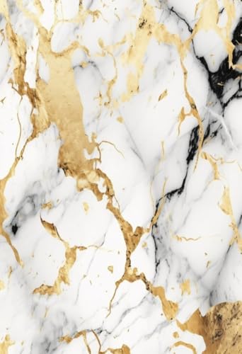 Modern Light Gray White Gold Foil Abstract Marble Area Rug