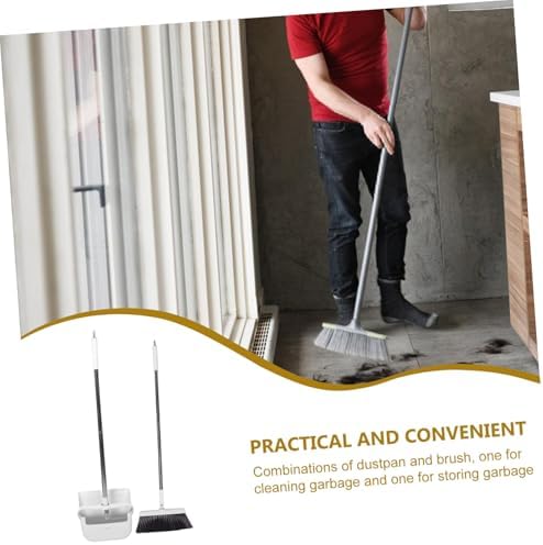 Beaupretty 1set Dustpan Broom Set with Long Handle