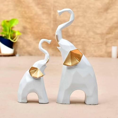 Generic Elephant Family Statue Antique Design Showpiece