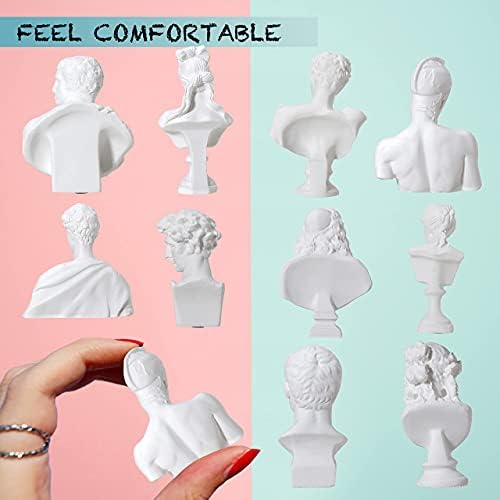 LAGOM HOUSE Greek Bust Statue Set of 10 Mini Figurines