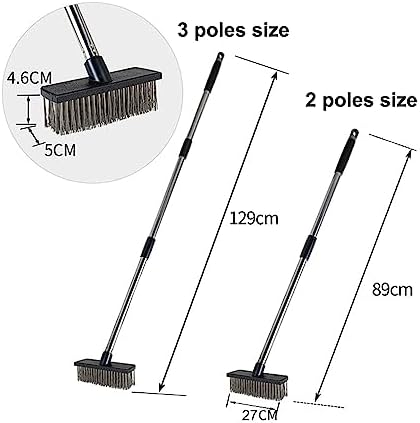 Xifando Heavy-Duty Push Broom - 106 Stainless Steel Bristle
