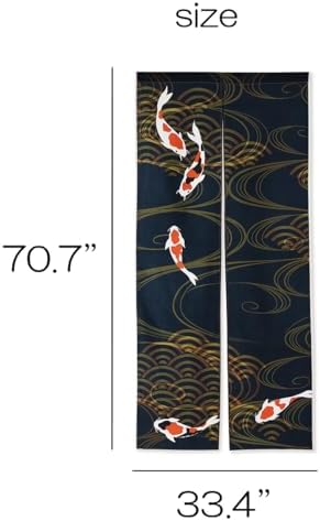 nextdesign Noren Curtain with Nishikigoi Fish Pattern