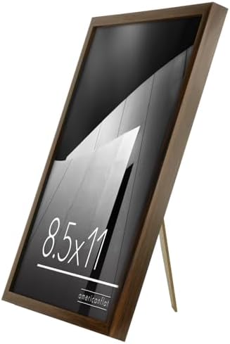 Americanflat Walnut 85x11 Picture Frame with Shatter-Resistant Glass