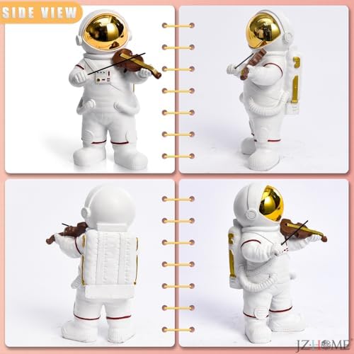 JZ HOME Astronaut Violinist Statue Resin Decor