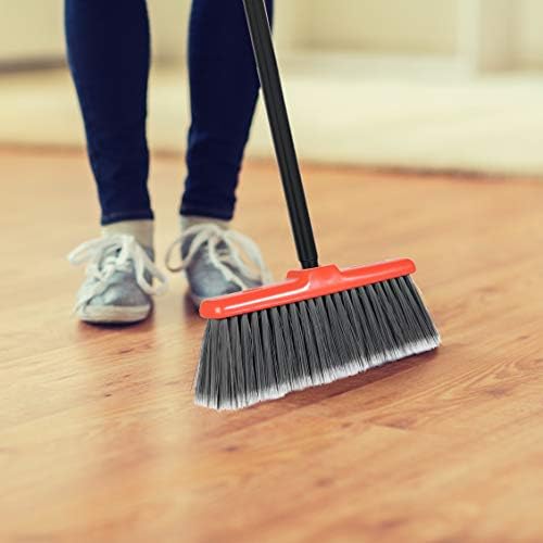 Fuller Brush Fiesta Red Kitchen Broom Floor Sweeper with Steel Handle