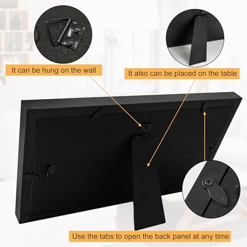 Hodeframe CD Wall Display Frame Black with White Mat