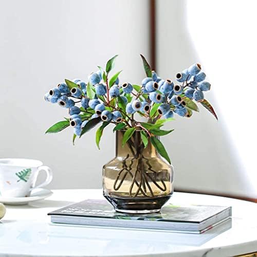 Lifelike Artificial Flowers Set with PE Materials Blue 23cm