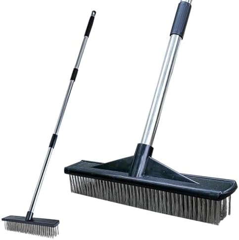 HRADHOL Heavy Duty Push Broom with Stainless Steel Bristles
