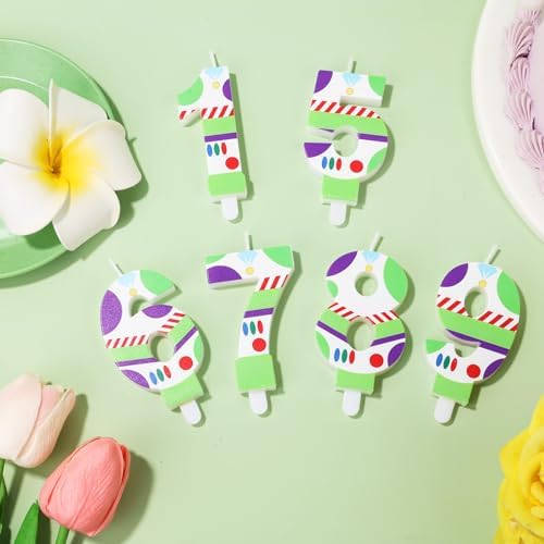 SAVITA Cartoon Astronaut Robot Number 5 Candle