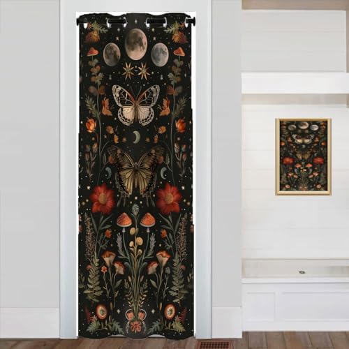 Fangpamz Moth Butterfly Door Curtain 34x80