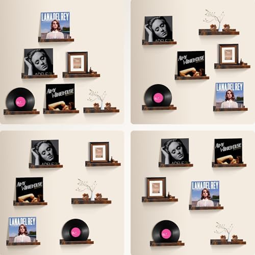 BATUBEAT Vinyl Record Wall Mount Holder 6 Pack