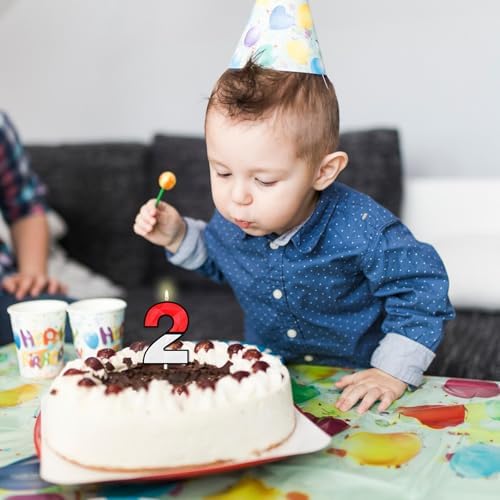 ZelZeluna Large 3D Cartoon Number 2 Birthday Candles