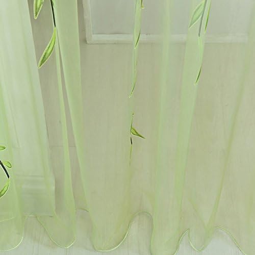 Ufurty 2 Pieces Willow Leaf Sheer Curtains