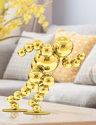 Running Man Statue Shelf Decor - Gold Sculpture