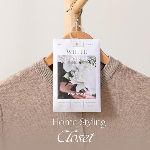 COCODOR 10 Pack White Floral Scented Sachets 1