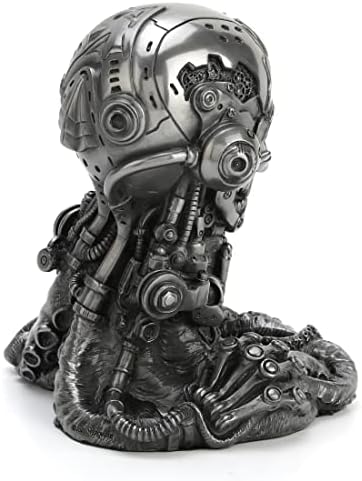 Veronese Design 6 18 Cyberpunk Robotic Octopus Sculpture