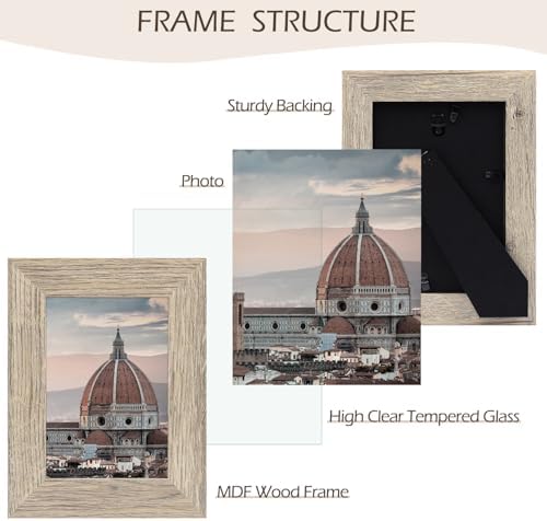 Golden State Art 5x7 Picture Frame 2 Pack Beige 1