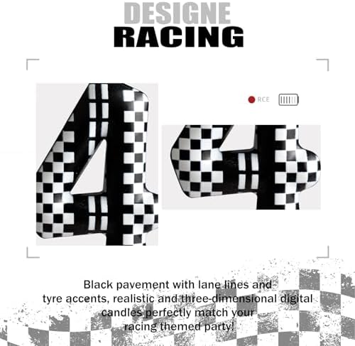 Number 3 Racing Cars Birthday Candle Cake Topper