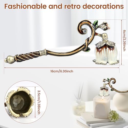 Retro Flower Shape Candle Snuffer with Long Handle