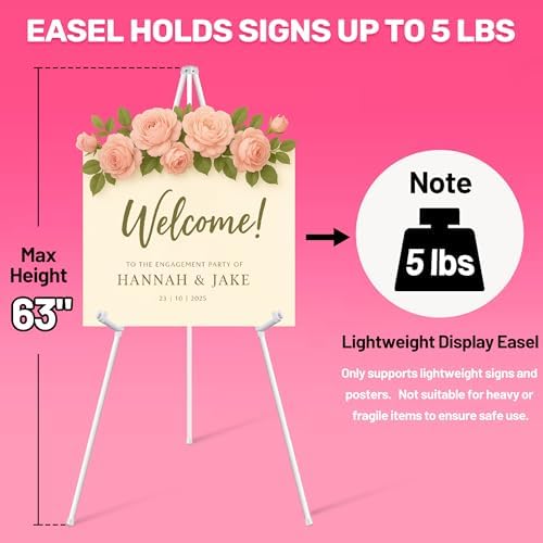 VAIIGO 3 Pack White Easel Stand for Sign Poster Display