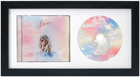 Hodeframe CD Wall Display Frame Black with White Mat
