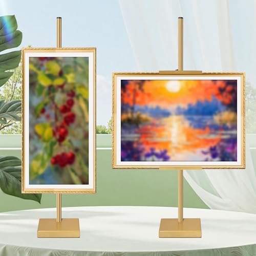 GRETJOB Adjustable Metal Easel Stand for Art Frame