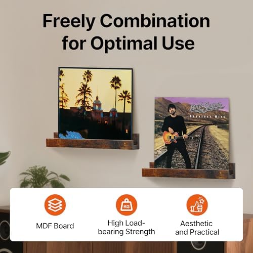 BATUBEAT Vinyl Record Wall Mount Holder 6 Pack