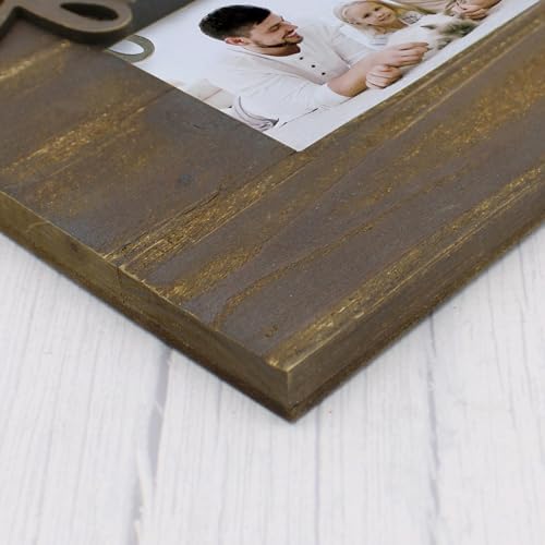 6x4 Wood Picture Frame with HD Glass - Distress Brown