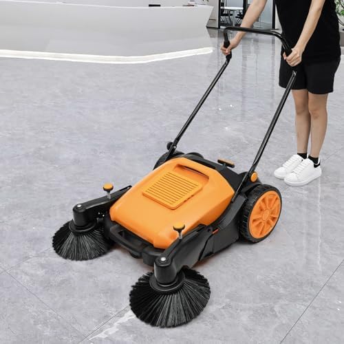 41 Inch Adjustable Handle Hand Push Sweeper for Efficient Cleaning